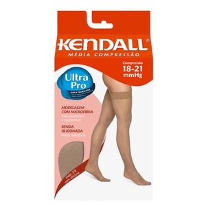 Meia 7/8 Kendall Feminina Média Compressão Com Silicone Cor Mel P 18-21mmHg 1612 - 1 Par