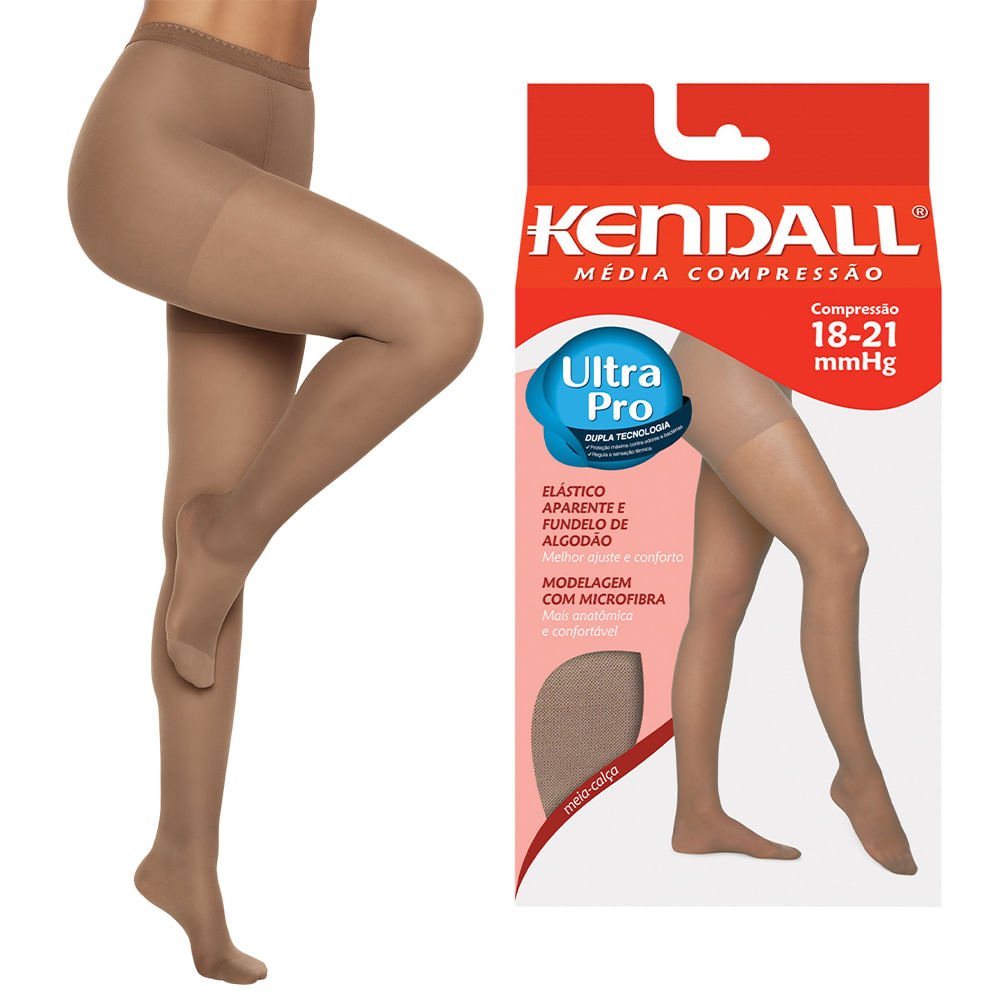 Meia Calça Kendall Feminina Média Compressão Cor Mel P 18-21mmHg 1631 - 1 Unidade