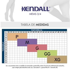 Meia Calça Kendall Feminina Sem Ponteira Média Compressão Cor Mel M 18-21mmHg 1702 - 1 Unidade