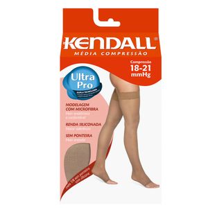 Meia 7/8 Medicinal Kendall Feminina Sem Ponteira Sc Silicone Cor Mel Gg 18-21mmHg 1712 - 1 Par