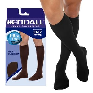 Meia 3/4 Kendall Masculina Suave Compressão Cor Preta Média 13-17mmHg Ref. 2712 1 Par
