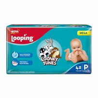 Fralda Looping Looney Tunes Mega P 42 Unidades