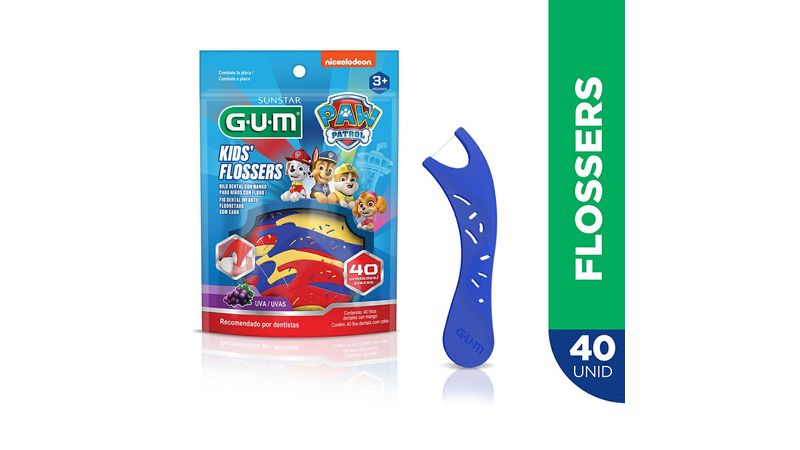 Mini Flosser Infantil Gum Patrulha Canina Uva 40 Unidades - Drogaria  Venancio