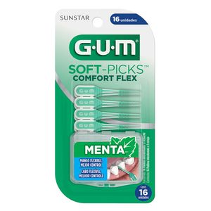 Palito Interdental Gum Soft-Picks Comfort Flex Menta 16 Unidades