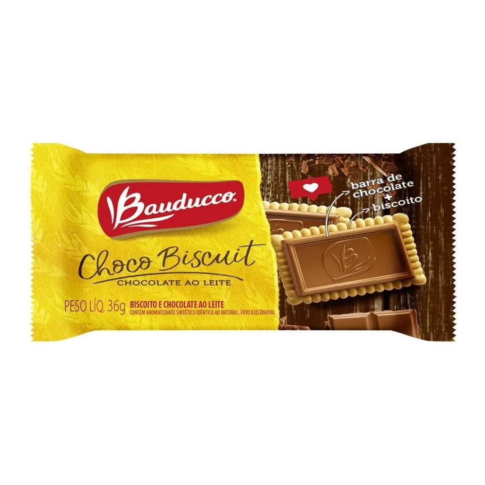 Biscoito Bauducco Choco Biscuit Ao Leite 36g - Drogaria Venancio
