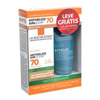 Kit La Roche Posay Protetor Solar Facial Anthelios Airlicium Fps70 Clara 40g + Gel De Limpeza Profunda Effaclar Concentrado 40g