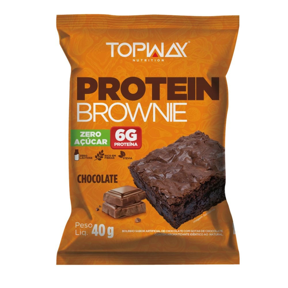 Bolinho TopWay Protein Brownie Chocolate 40g