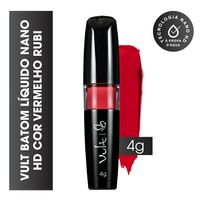Batom Líquido Vult Nano Hd Vermelho Rubi 4g 1 Unidade