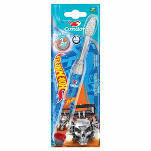 Escova Dental Infantil Condor Hot Wheels Com Luz De Led 1 Unidade
