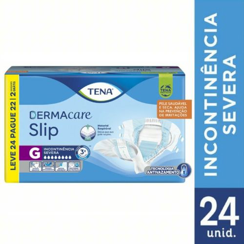 Fralda Geriátrica Tena Dermacare Slip G 24 Unidades