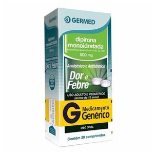 Dipirona Sódica 500mg Germed Genérico 30 Comprimidos