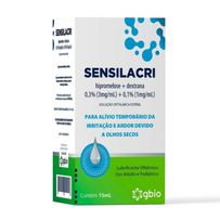 Sensilacri 3mg/ml + 1mg/ml Gbio Solução Oftálmica Estéril 15ml