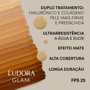 Base Líquida Eudora Glam Skin Perfection Cor 05 30ml