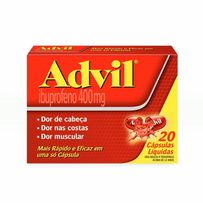 Advil Extra Alívio Ibuprofeno 400mg 20 Cápsulas Gelatinosas