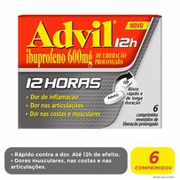 Advil 12h 600mg Cartela Com 6 Comprimidos