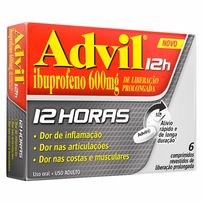 Advil 12h 600mg Cartela Com 6 Comprimidos
