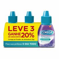 Kit Corega Pó Fixador Leve 3 Ganhe 20% De Desconto