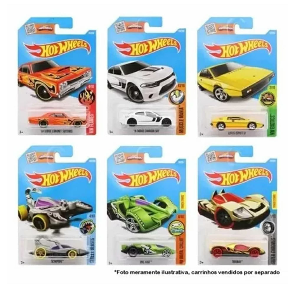 Hot Wheels Carrinhos Colecionáveis Kit com 5 Unidades (modelos podem v