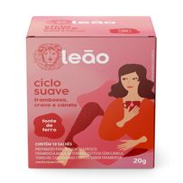 Chá Leão Fases Ciclo Suave Framboesa, Cravo e Canela 10 Sachês