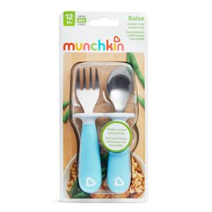 Kit Infantil Colher e Garfo Munchkin Cores Sortidas 2 Unidades