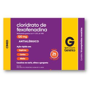Cloridrato de Fexofenadina Cimed 120mg 10 comprimidos revestidos