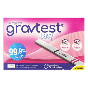Teste De Gravidez Gravtest Easy 1 Teste + Copo Coletor
