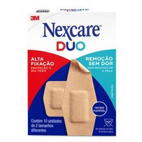 Curativo Nexcare Duo Remoção Sem Dor Tamanhos Diferentes 10 Unidades