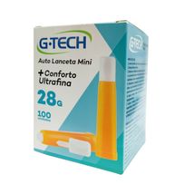 Auto Lanceta Mini G-Tech +Conforto Ultrafina 28g 100 Unidades