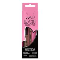 Kit Vult Lipkit Batom Líquido Matte Nano Hd Bronze 5ml + Lapiseira Labial Bronze 0,35ml