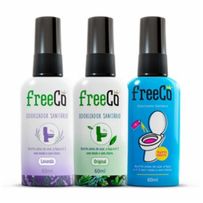 Kit Bloqueador De Odores Freecô Lavanda, Original e Tutti Frutti 3 Unidades de 60ml Cada