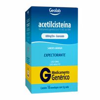 Acetilcisteína 600mg Geolab 16 Envelopes Com 5g Cada