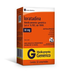 Loratadina 10mg União Química 12 Comprimidos