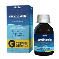 Acetilcisteína 40mg/Ml Xarope Adulto Sabor Morango 120ml + Copo Dosador