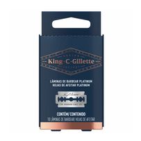 Lâminas De Barbear Duplo Fio King C Gillette 10 Unidades