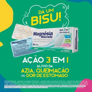 Magnésia Bisurada Sabor Menta 40 Pastilhas