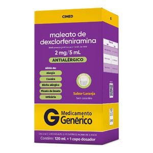 Maleato de Dexclofeniramina Cimed Solução oral 120ml 2mg/ml