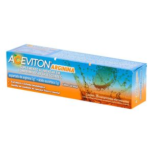 Suplemento Alimentar Aceviton Arginina Vitamina C 16 Comprimidos Efervescentes