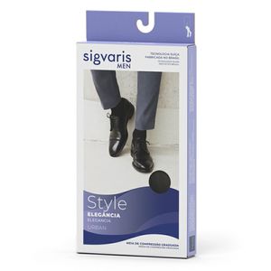 Meia Compressão Sigvaris Men Style Urban Colors 20-30mmHg Azul G 1 Par