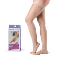Meia 7/8 Coxa Sigvaris Style Audace 15-20mmHg Natural Tamanho 2 - 1 Par