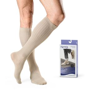 Meia De Compressão Sigvaris Men Style Actitud 20-30mmHg G 192B Caqui 1 Par