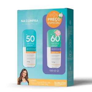 Kit Sunless Protetor Solar Corporal FPS50 120g + Protetor Solar Kids FPS60 120G