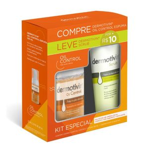 Sabonete Em Espuma Dermotivin Oil Control 130ml + Sabonete Cremoso Esfoliante Dermotivin Scrub 60g
