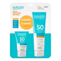 Kit Sunless Protetor Solar Corporal FPS50 120g + Protetor Solar Facial Mini FPS50 Sem Cor 30g