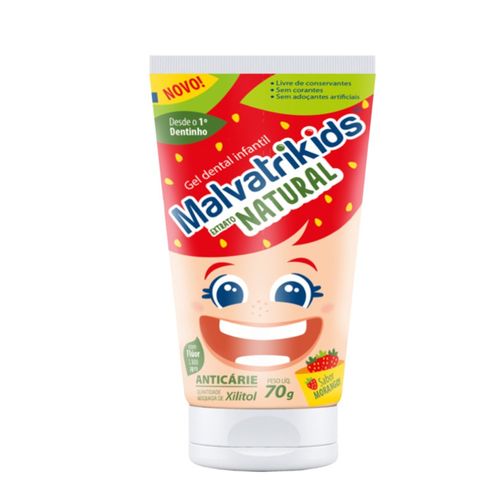 Gel Dental Infantil Malvatrikids Extrato Natural 70g