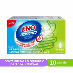 Suplemento Alimentar Eno Probiótico para Saúde Gastrointestinal 10 cápsulas