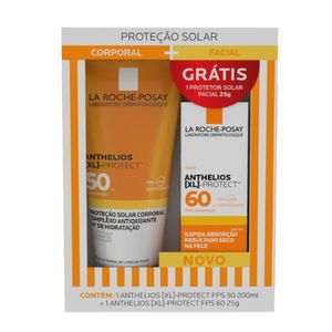 Kit La Roche Posay Anthelios Xl Protect Protetor Solar Facial Fps60 25g + Protetor Solar Corporal Fps50 200ml
