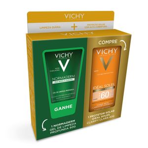 Kit Vichy Gel De Limpeza Profunda Normaderm 50g + Protetor Solar Facial Idéal Soleil Clarify Clara FPS60 40g