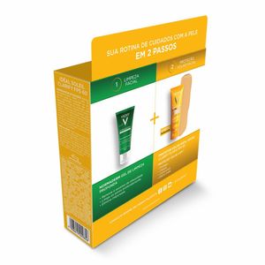 Kit Vichy Gel De Limpeza Profunda Normaderm 50g + Protetor Solar Facial Idéal Soleil Clarify Clara FPS60 40g