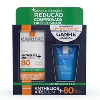 Kit La Roche Posay Protetor Solar Anthelios Airlicium+ FPS80 Sem Cor 40g + Gel de Limpeza Profunda Effaclar Concentrado 50g