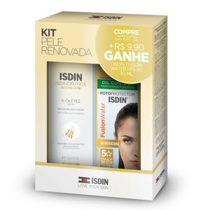 Kit Isdin Pele Renovada Creme Contorno Dos Olhos e Olheiras Isdinceutics K-Ox Eyes 15g + Protetor Solar Fusion Water FPS60 30ml